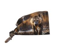 ZQYTGFDC North American Bison Herd - Berretto da lavoro con fascia tergisudore, per donne e uomini, regolabile per la pulizia dei lavori, cappelli chirurgici da infermiere, Iena solitaria, Taglia