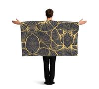ZQYTGFDC Poncho con maniche a foglia d'oro per libertà di movimento, ideale per feste di guardia e celebrazioni