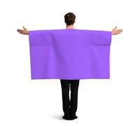 ZQYTGFDC Poncho con maniche viola chiaro in tinta unita per libertà di movimento, ideale per feste di guardia e celebrazioni