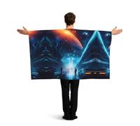 ZQYTGFDC Science Fiction Future Poncho con maniche per libertà di movimento, ideale per feste di guardia e celebrazioni