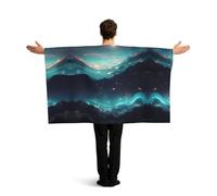 ZQYTGFDC Science Fiction Stars - Poncho con maniche per libertà di movimento, ideale per feste e celebrazioni