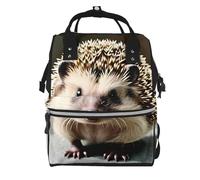 ZQYTGFDC Simpatica borsa in tela con riccio con grande capacità e tasche multiple, adatta per mamma, bambino e viaggio