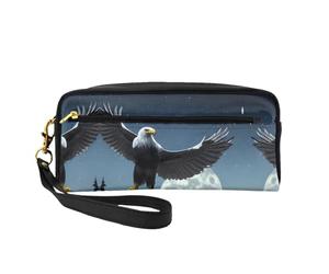 ZQYTGFDC Sketching an eagle - Astuccio in pelle portatile per trucchi e matite, da donna, astuccio per trucchi, Aquila sotto le stelle, taglia unica