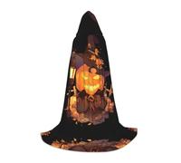 ZQYTGFDC Spoof Pumpkin L - Mantello con cappuccio per adolescenti, per costumi cosplay di Halloween