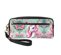 ZQYTGFDC Strange Insects - Astuccio per trucchi in pelle, portatile, per donne, astuccio per trucchi, Unicorno rosa , taglia unica