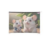ZQYTGFDC The Silent Monkey - Organizer da donna con cerniera, 21 x 16 cm, per San Valentino, amici, fidanzate, Ratti madre e figlio, One Size