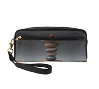 ZQYTGFDC The wolf with blue eyes - Borsa per il trucco portatile in pelle per donne, astuccio per trucchi, L'arte dell'equilibrio, taglia unica