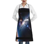 ZQYTGFDC Un affascinante universo grembiule da cucina da donna tessuto impermeabile