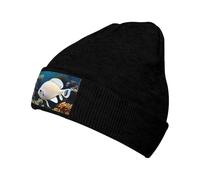 ZQYTGFDC White-Golden Fish Beanie per uomo donna caldo inverno nero maglia polsino morbido caldo cappelli da sci unisex, Nero , Taglia unica