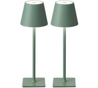ZR98US 2-Pack Table Lamp, Portable Battery Powered, 3-Color Stepless Dimming, Suitable for Living Room, Dormitory, Office (RGB Nero-2)