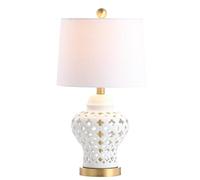 ZR98US 20.5" Ginger Jar Lampe da Cartoccio Ceramica/Metallo Table Lamp con Bulbo per Camera e Ufficio, Ideale per Sala da Stanzo, Dormitorio, Ufficio