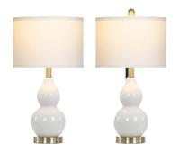 ZR98US 22-inch Giroscopio Ceramic Lamp Set Pack, Merlo Abatello, Included, Adaptable for Bedroom And Living Room (Rosso)