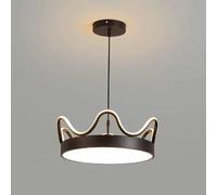 ZR98US Acrylic 3000K Warm White Hanging Fixture, Crown Shape Pendant Light Fitting, Chandelier