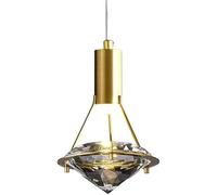 ZR98US all Copper K9 Crystal Luxury Pendant Light Bedroom Bedside Adjustable Hanging Lamp Long Line Small Fixture, Chandelier