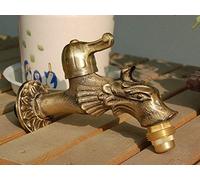 ZR98US Antique Classic Brass Bathroom Faucet Quick Opening Faucet Worktop Installation Brown Faucet Waterfall Faucet