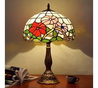 ZR98US bedrooms Lamps for Living Room Tulip Lamp Retro Colorful Glass Bar Creative Restaurant Light French European And American Table Lamps(Color:B,Size:Buttons)