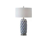 ZR98US Bedside for Bedroom lampsNew Chinese -Style Minimalist Retro Ceramics Table Lamp Villa Clubhouse Porch Decoration(Color:A,Size:)