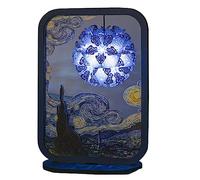 ZR98US Bedside Table Lamps for Bedroom 3D Light And Shadow Three-Dimensional Paper Carving Lamp, Creative Desk Lamp(Color:B,Size:)