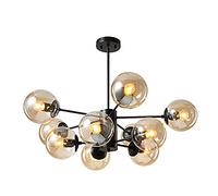 ZR98US Branching Chandelier Mid Century Magical Molecular During Hand Blown Glass Boutique Decoration Ceiling Lig Living Room Dining Room-Blue lampshade 12 Head, Vintage Chandeliers