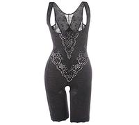 ZR98US Breathable Body Shaper Butt Lifter Tummy Control Shapewear Seamless Bodysuit for Women with Zipper & Hooks