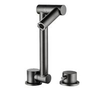 ZR98US Brushed Stainless Steel Kitchen Mixer Tap - Single Lever Mono Sink Faucet for Front Window Kitchen Use