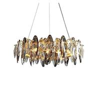 ZR98US Ceiling Lamp, all Copper Light Crystal Living Room Restaurant Designer Luxury Atmospheric Art Project Chandelier
