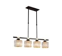 ZR98US Chandelier Ceiling Pendant Fixtures Black Interior Luxury K9 Crystal Hanging Light for Bedroom Living Dining Room Kitchen