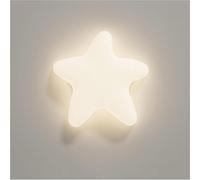 ZR98US Cloud Star Light, Nordic Milk White Lamp 3-Color Dimmable Wall Sconces for Boys Girls Bedside Nursery Hallway(23cm/9.05in)