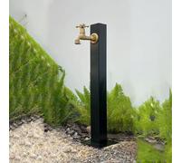 ZR98US Colonna d'Acqua da Giardino Verticale autoportante in Acciaio Inossidabile con Rubinetto, Rubinetto Esterno, prolunga per Bavaglino per Tubo antigelo