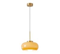 ZR98US Cream Wind all Copper V-intage Glass Kitchen Island Dining Room Pendant Light Cozy And Romantic Bedroom Restaurant Ceiling Hanging Lamp Fixtures (Color : White), Chandelier