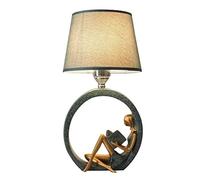 ZR98US Creativa Semplice Moderna Europea Comodino studiare Camera Letto Lettura Occhio Lampada da Tavolo per Soggiorno (Colore: Pulsante a Pressione swi