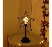 ZR98US Desk Lampe de Chevet Bedside Lamp Night Creative Wine Bottle Shape Iron Copper Line Light Romantic Room Bedroom Decorative Table Lamp(Color:F,Size:)