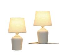 ZR98US Due Lampi Cariotti con Base Texturizzata di Vetro, Ottima per Spazi da Dormire e Ufficio (Grigio+Grigio)