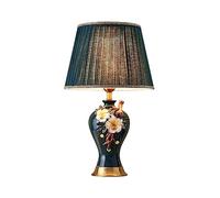 ZR98US for Table lampsRetro -Style Ceramic Desk Lamp New Chinese Light Luxury Bedroom Bedside Lamp(Color:B,Size:Button)