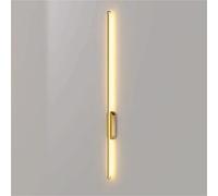 ZR98US Gold Long Tube, Acrylic Linear Light 3-Color Dimmable Wall Lamp for Bedroom Bedside Living Room Study Room(100cm/39.37in)
