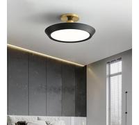 ZR98US Gray Metal Lamp Flush Mount Thin Round Ceiling Light Fixture, Chandelier