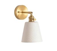 ZR98US Japanese White Ceramic Lamp, Bedside Up Down Adjustable Sconces for Living Room Bedroom Wall Light