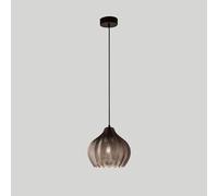ZR98US Kitchen Island Grey Glass Lampshade Pendant Light Dining Room Suspension Lamps Base, Adjustable Height Hanging Lights, Chandelier