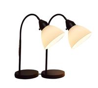 ZR98US Lampada da scrivania LED Coda Collo di Coccole Flessibile, Dimmabile 3 Livelli, Lampadina Inclusa, Adatta a Home Reading Adatto per Soggiorno, Dormitory, Office, (Black-2Pack)