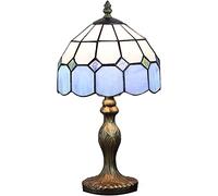 ZR98US Lamps Living Room Style Amber Table Bedside Bedroom Lamp 8-inch (4 Colors for Choose)(Color:Blue)