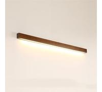 ZR98US Linear, Long Strip Light 3-Color Dimmable Wall Lamp for Bedroom Hallway Living Room Bathroom(Wood,100cm/39.37in)