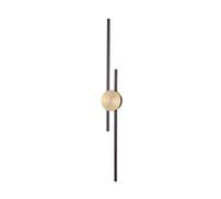 ZR98US Long Strip, Linear Acrylic 3-Color Dimmable Wall Lamp for Bedroom Corridor Living Room(Gold Black,92cm/36.22in)