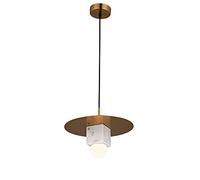 ZR98US Metal Hanging Lamps Fixture Light Source Marble Pendent Lights Single Head Indoor Bedroom Bedside Illumination Droplight, Chandelier