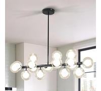 ZR98US Mid Century Pendant Lights 16-Light Globe Sputnik Chandeliers Gold Magic Bean Molecular Ceiling Hanging Chandelier