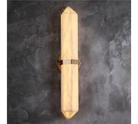 ZR98US Natural Marble, Nordic Alabaster Light all-Copper Wall Lamp for Living Bedroom Dining Room Kitchen(Gold,60cm/23.62in)