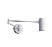 ZR98US Nordic Swing Arm Lamp, Cylindrical Adjustable Angle Wall Light for Study Living Room Hallway Bedroom