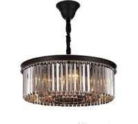 ZR98US Pendant 3-Tier K9 Round 6 Lights Contemporary Crystal Ceiling Light, Chandelier