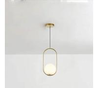 ZR98US Personality Ring Moon Pendant Light Gold Adjustable Ceiling Compatible with Dining Room Restaurant Porch Aisle Bed Cloakroom, Chandelier