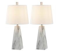 ZR98US Portatile Lampada da Poltrona con Cappuccetto di Resina e Linus per Stanze della Casa, Set di 2 Pezzi sui Divano, Dormitorio, Ufficio (Giallo Terrazzo)