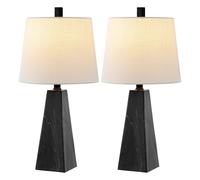 ZR98US Portatile Lampada da Poltrona con Cappuccetto di Resina e Linus per Stanze della Casa, Set di 2 Pezzi sui Divano, Dormitorio, Ufficio (Giallo Terrazzo)